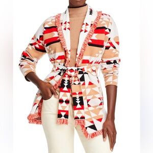 Aqua x Pendleton Multicolor Geometric Cardigan